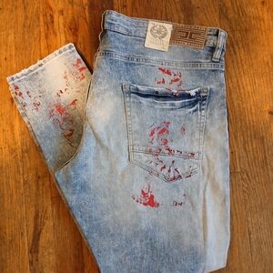 NWT Jordan Craig Light Blue Jeans with Red Accents
